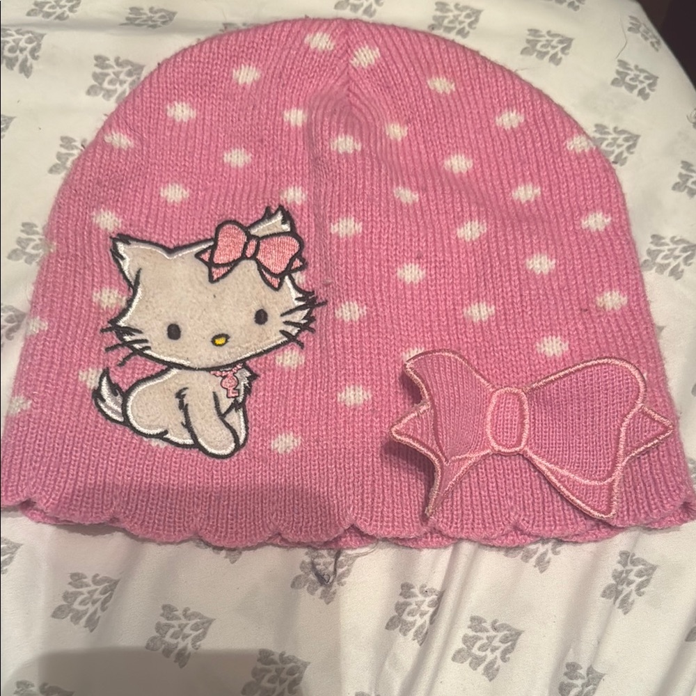 Hello Kitty Pink Polka Dot Beanie